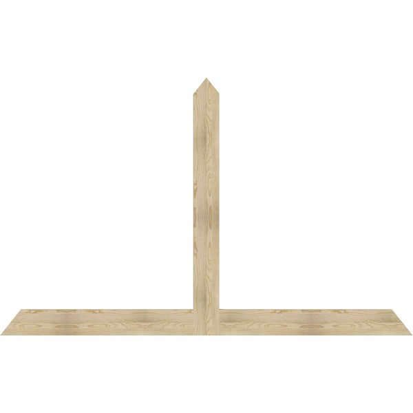 Ekena Millwork Portland Rough Sawn Timber Gable Bracket, Douglas Fir, 96"W x 60"H x 2"D x 6"F, 15/12 Pitch GBW096X60X0206POR00RDF - main